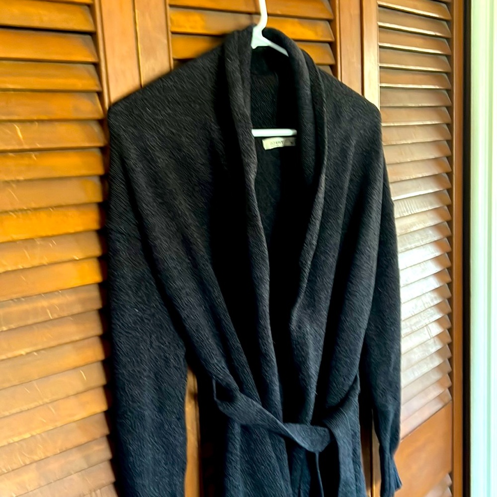 Old Navy Charcoal Shawl Collar Sweater